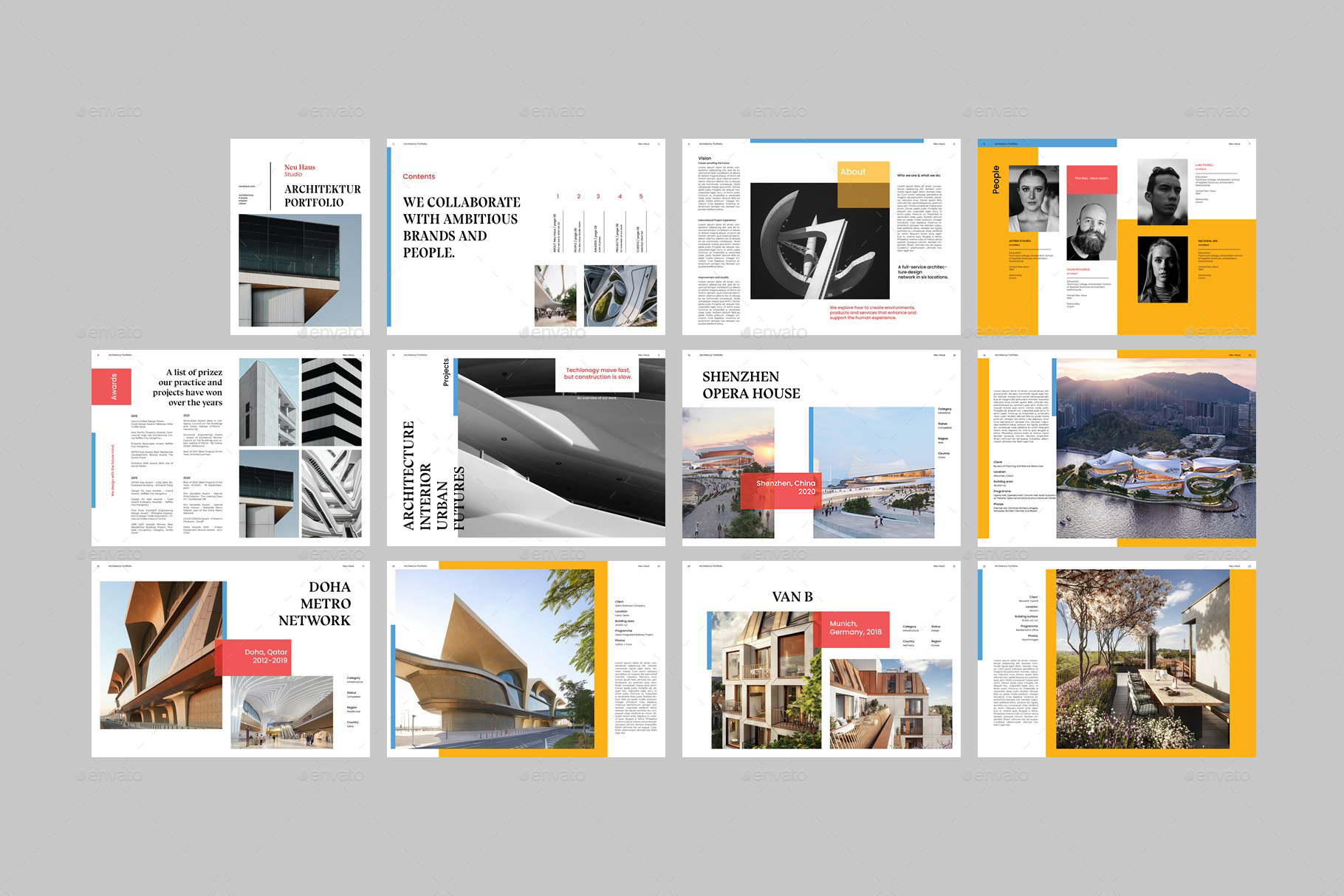 Architecture Portfolio Brochure Print Templates GraphicRiver